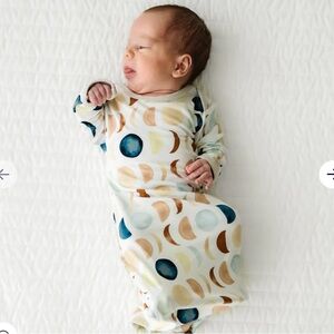 Little Sleepies Newborn Baby Gown. Signature Luna Neutral.